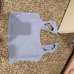 Blogilates ruffle longline sports bra top 1x new!